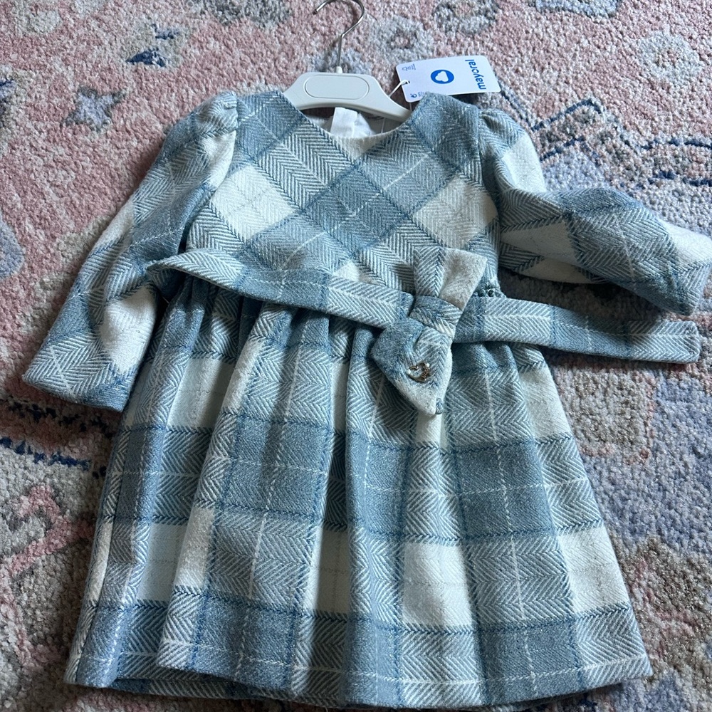 Mayoral Blue and White Patterned Dress